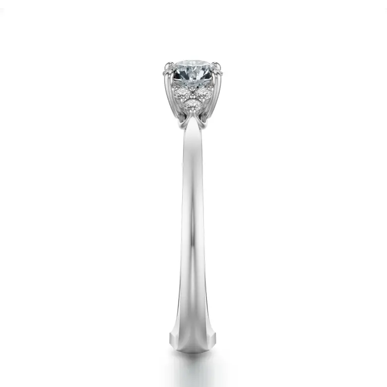 Pierścionek 585 z diamentem z białego złota SBPZ_035
